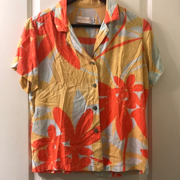 Jams World Tops Jams World Sakura Buttondown Shirt Sz M Poshmark